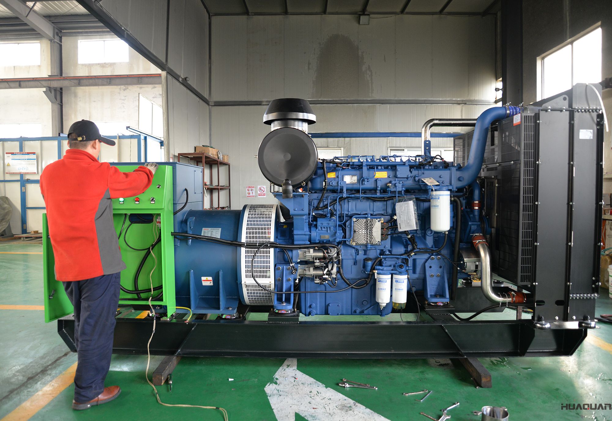 華全動力600kw自動化發(fā)電機(jī)組于2018年4月9日發(fā)往山東聊城