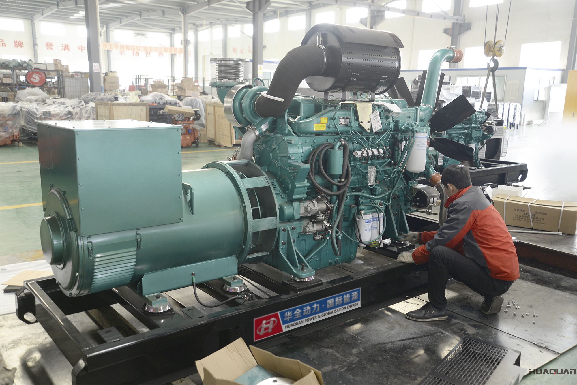 2018年4月10日華全動力500kw立柜自啟動發(fā)電機(jī)組發(fā)往東營