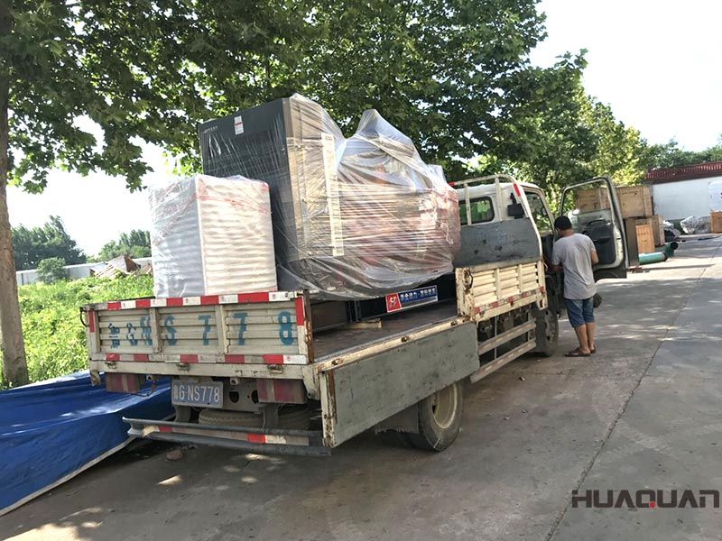 山東省臨沂市的一臺HQ400GF立柜四保護(hù)柴油發(fā)電機(jī)組發(fā)貨了，6.28