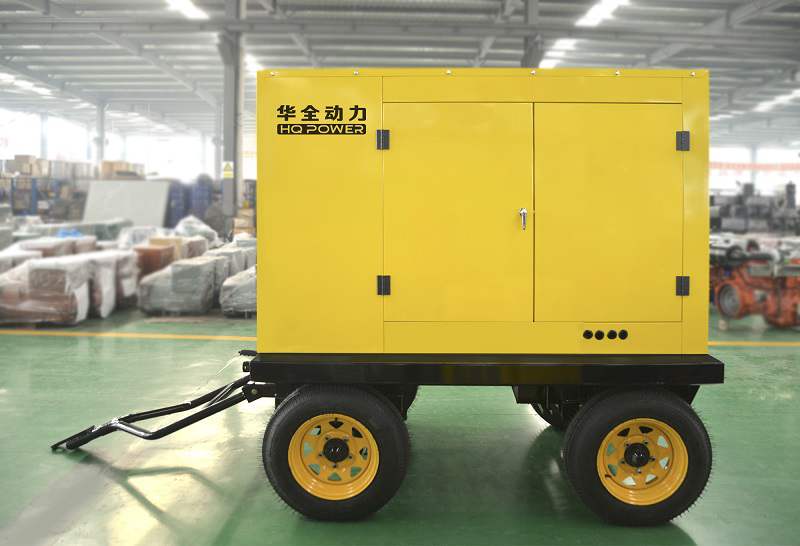 一臺12.5kw移動靜音拖車柴油機組于4月11日發往山東